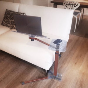 Lounge-book Crystal Brown - stojak na notebooka w stylu industrialnym