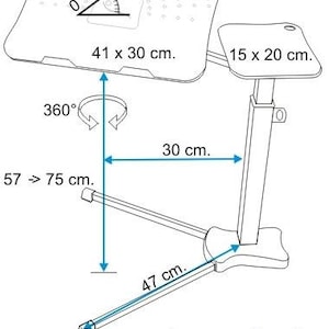 Lounge-book Ecodesign NATURAL Supporto ergonomico regolabile per Notebook e Tablet. Realizzato in metallo arrugginito e biopolimeri. immagine 5