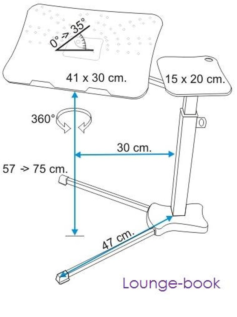 Lounge-book Ecodesign NATURAL Supporto ergonomico regolabile per Notebook e Tablet. Realizzato in metallo arrugginito e biopolimeri. immagine 5