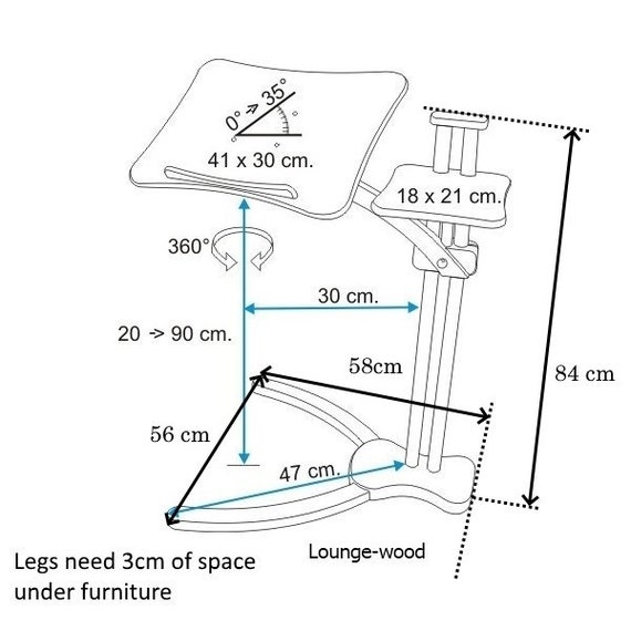 Ergonomic Laptop Support for Laptop and Tablet, Fully Adjustable.  Lounge-book Crystal 100% Made in Italy -  Hong Kong