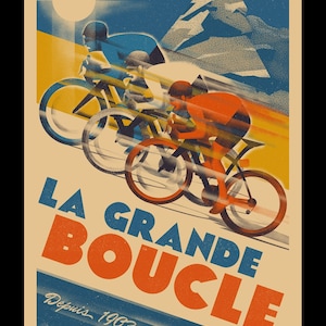 La Grande Boucle vintage Tour de France print