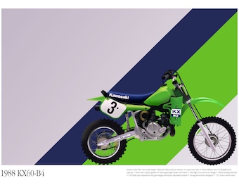 ワゾンスキ 1988 Kawasaki KX60 - Etsy