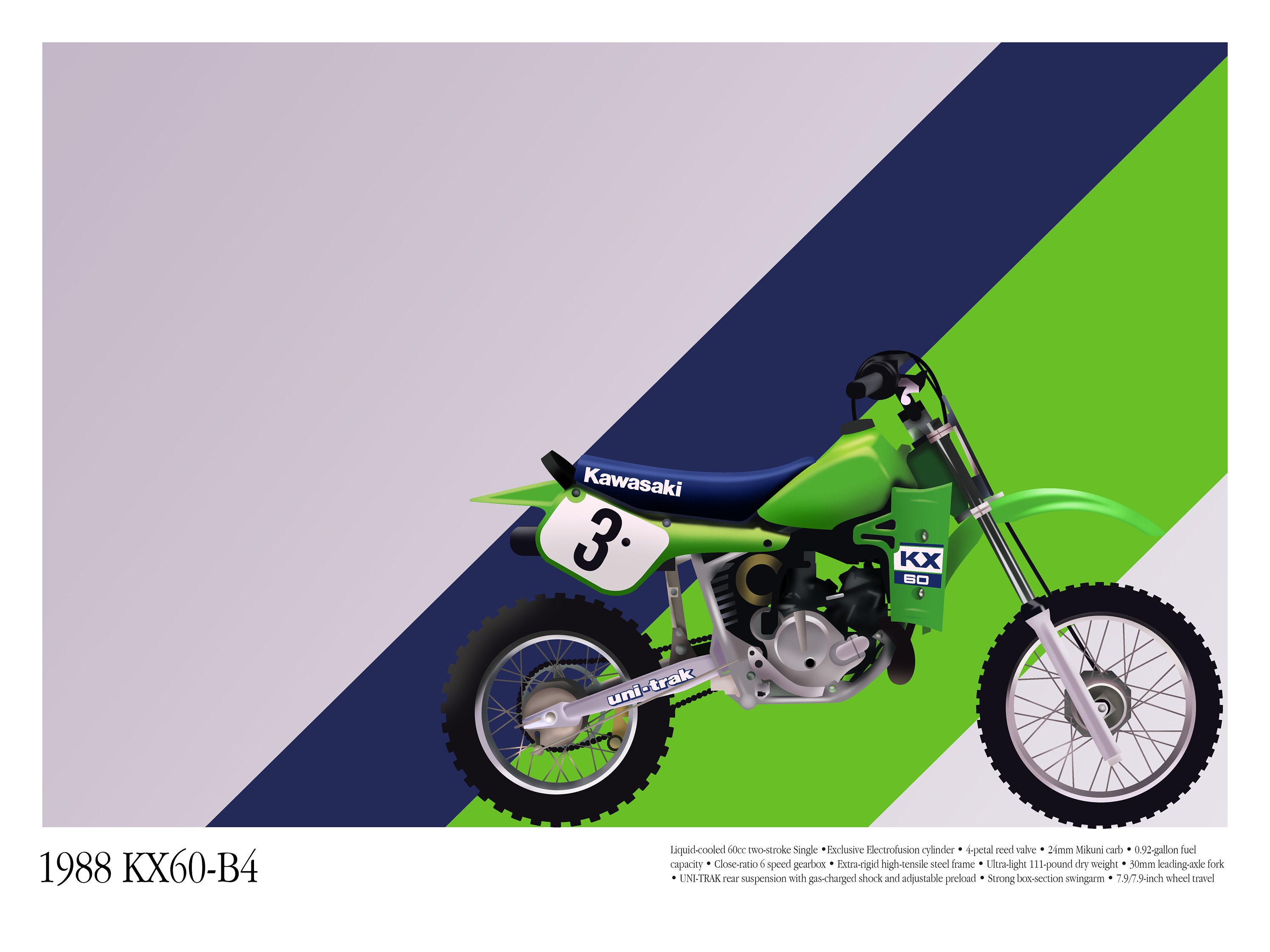 1988 Kawasaki KX60 - Etsy