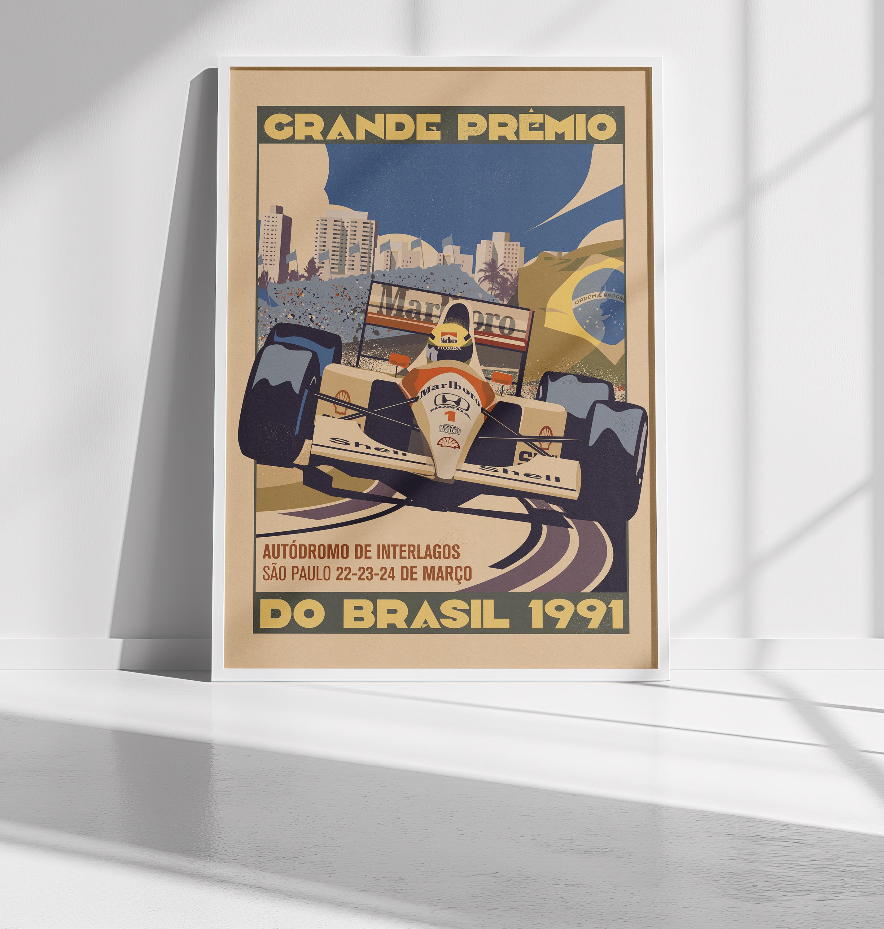 Ayrton Senna 1991 Brazilian Grand Prix - Etsy