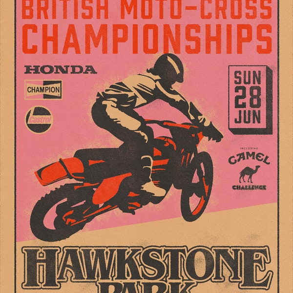 Hawkstone Park British Motocross Poster