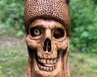 Walking Stick Walking Cane for Women Walking Staff Walking Sticks Handmade Wood Carving Walking Cane for Men Skull Carving Personalized Wood