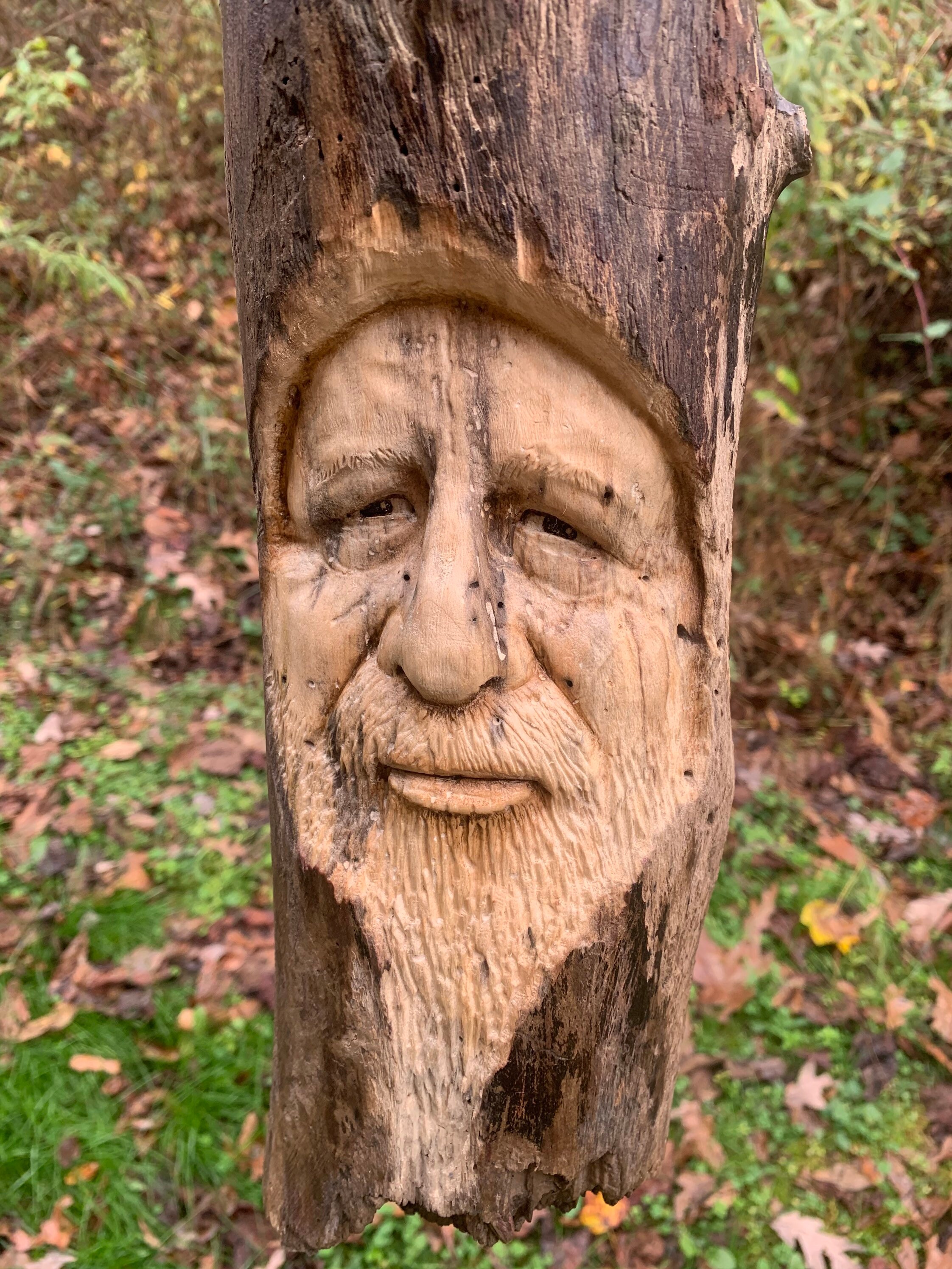 Driftwood Carving, Wood Carving, Wood Spirit Carving, Driftwood Art, Wood Wall Art, Hand Carved