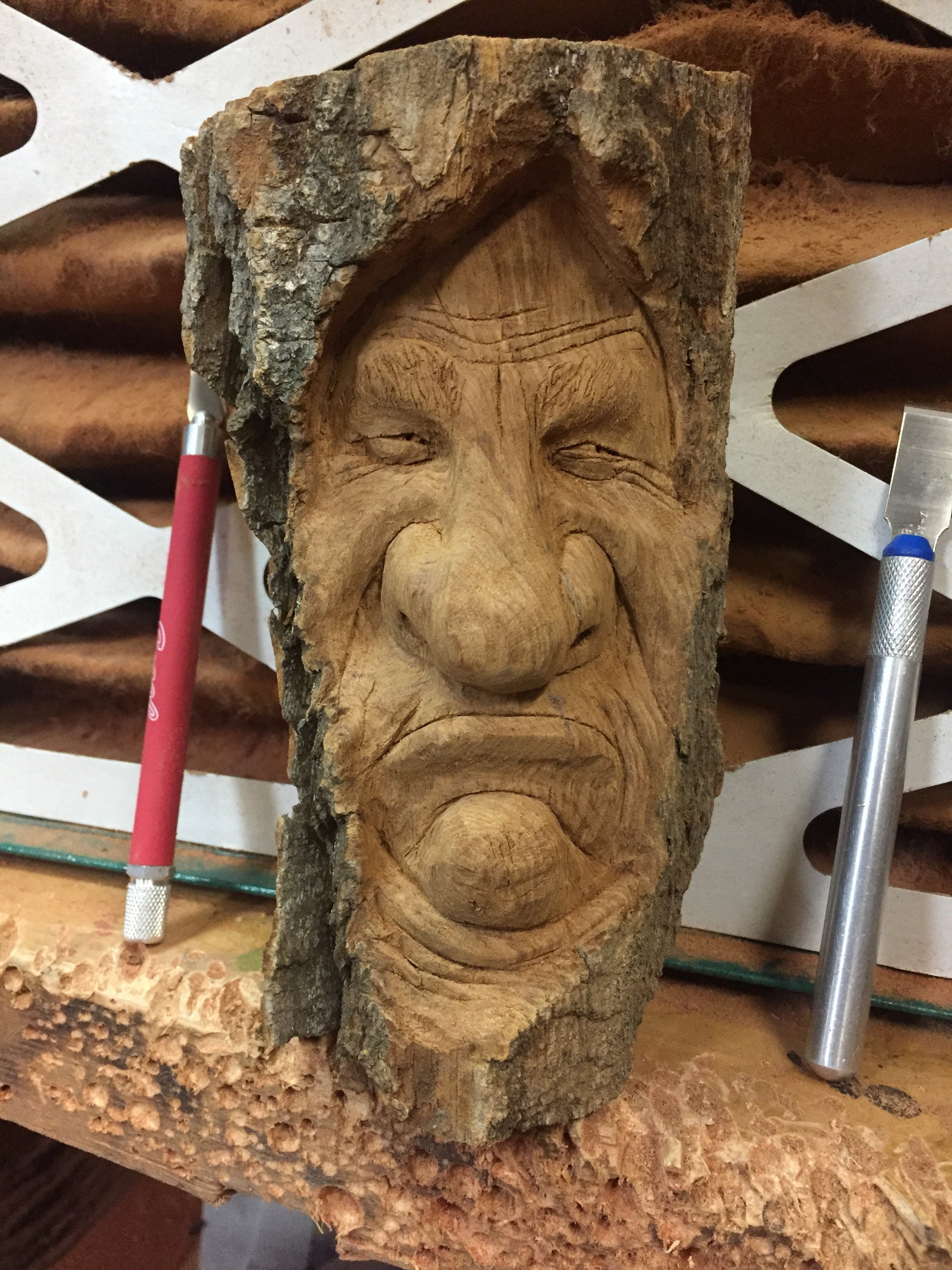 Carving wood deals faces