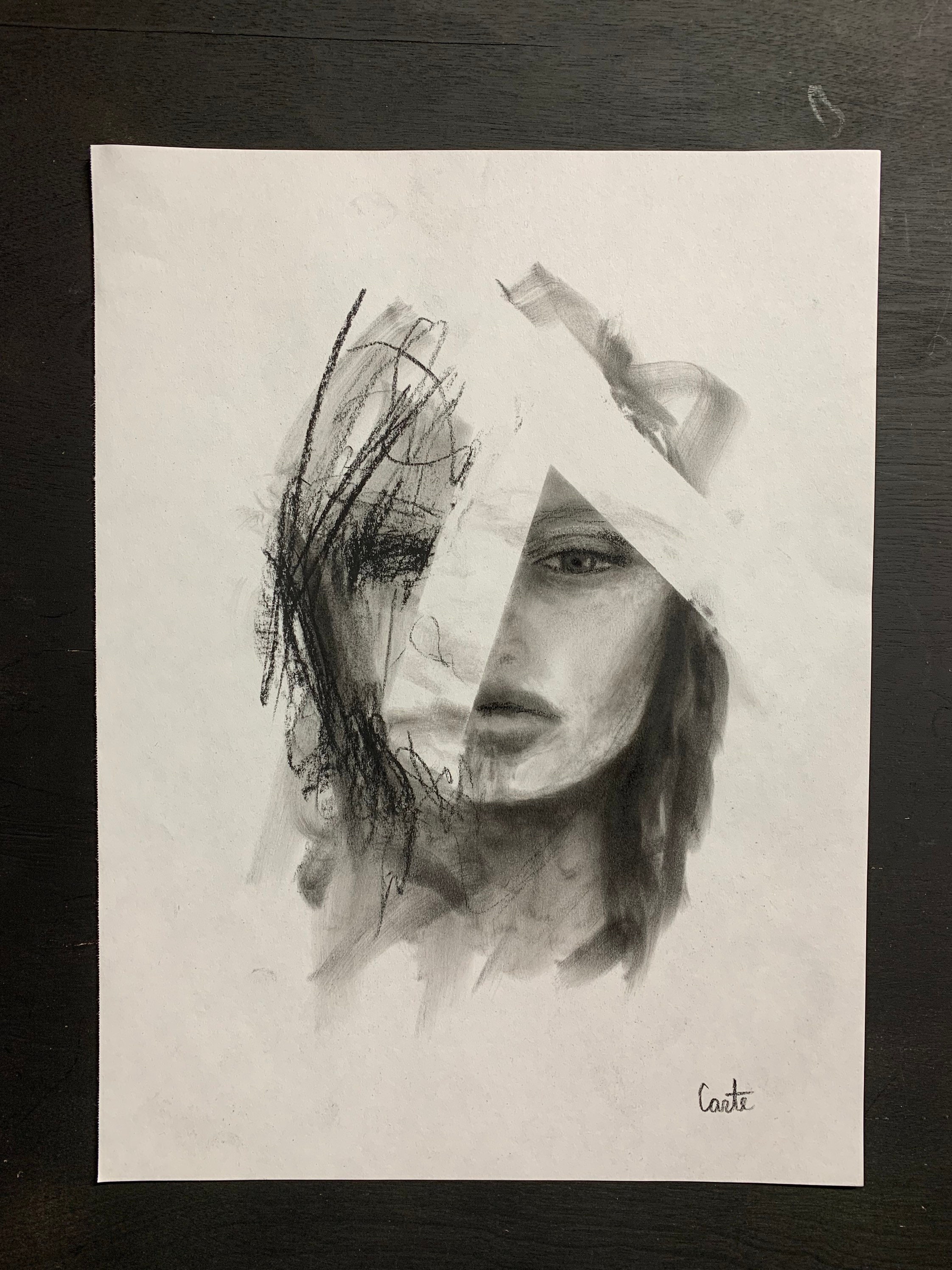 Charcoal drawing