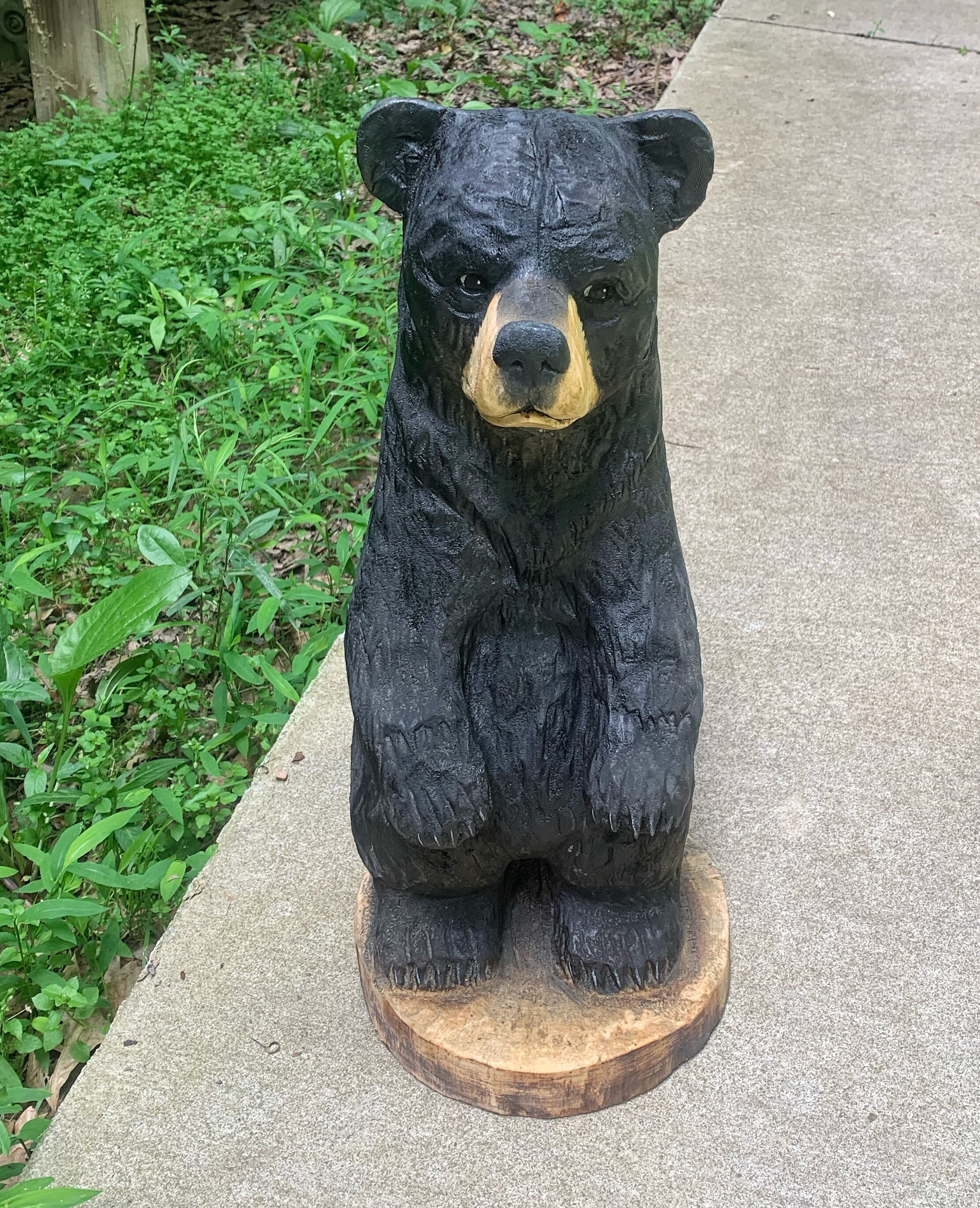 Bear Chainsaw Carving, Bear Wood Carving, Chainsaw Carved Bear, Handmade Woodworking, by Josh