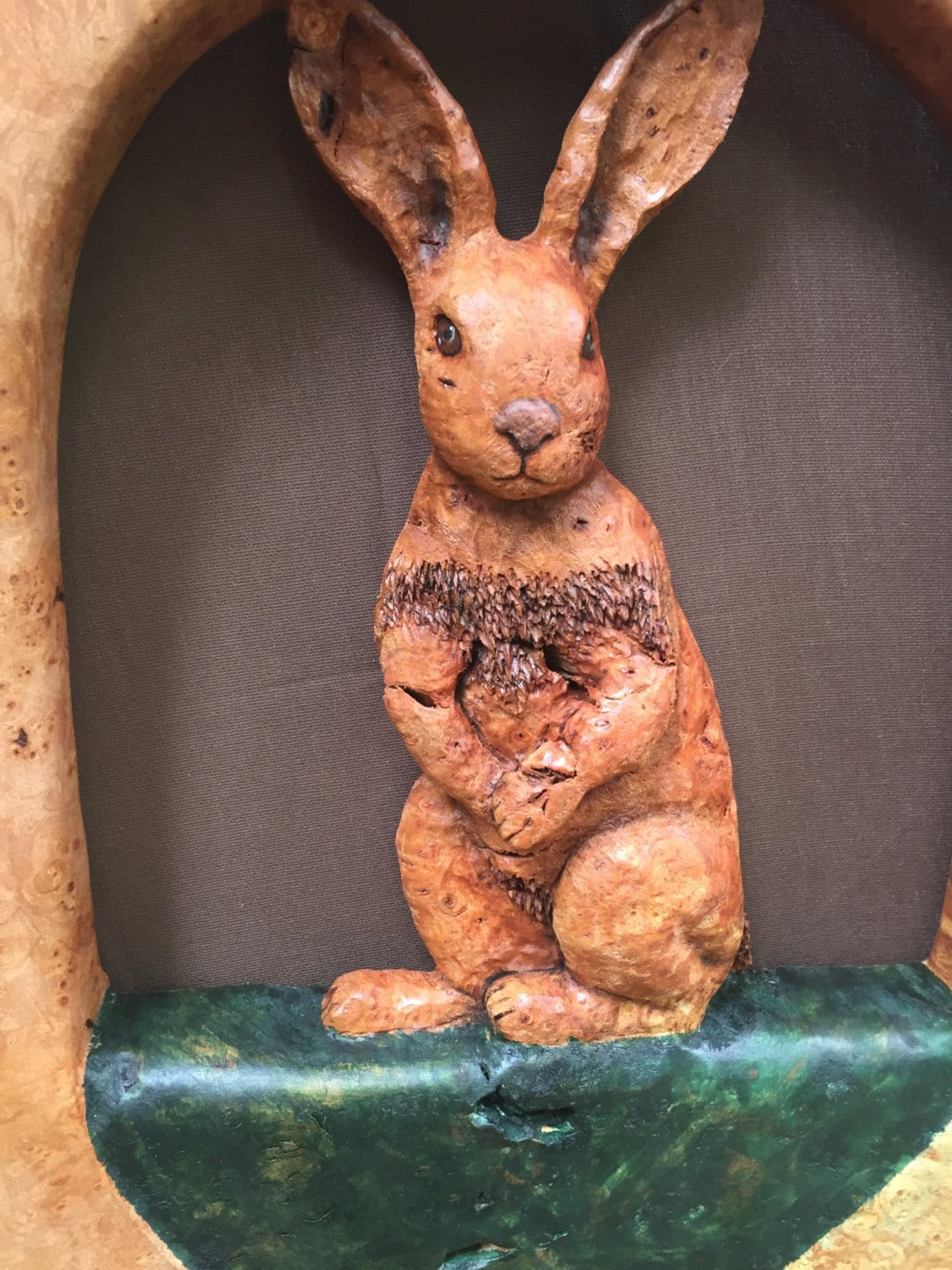 Rabbit, Wood Carving, Bunny, Hand Carved Wood Sculpture, Nursery Art, Perfect Wood Gift, Baby
