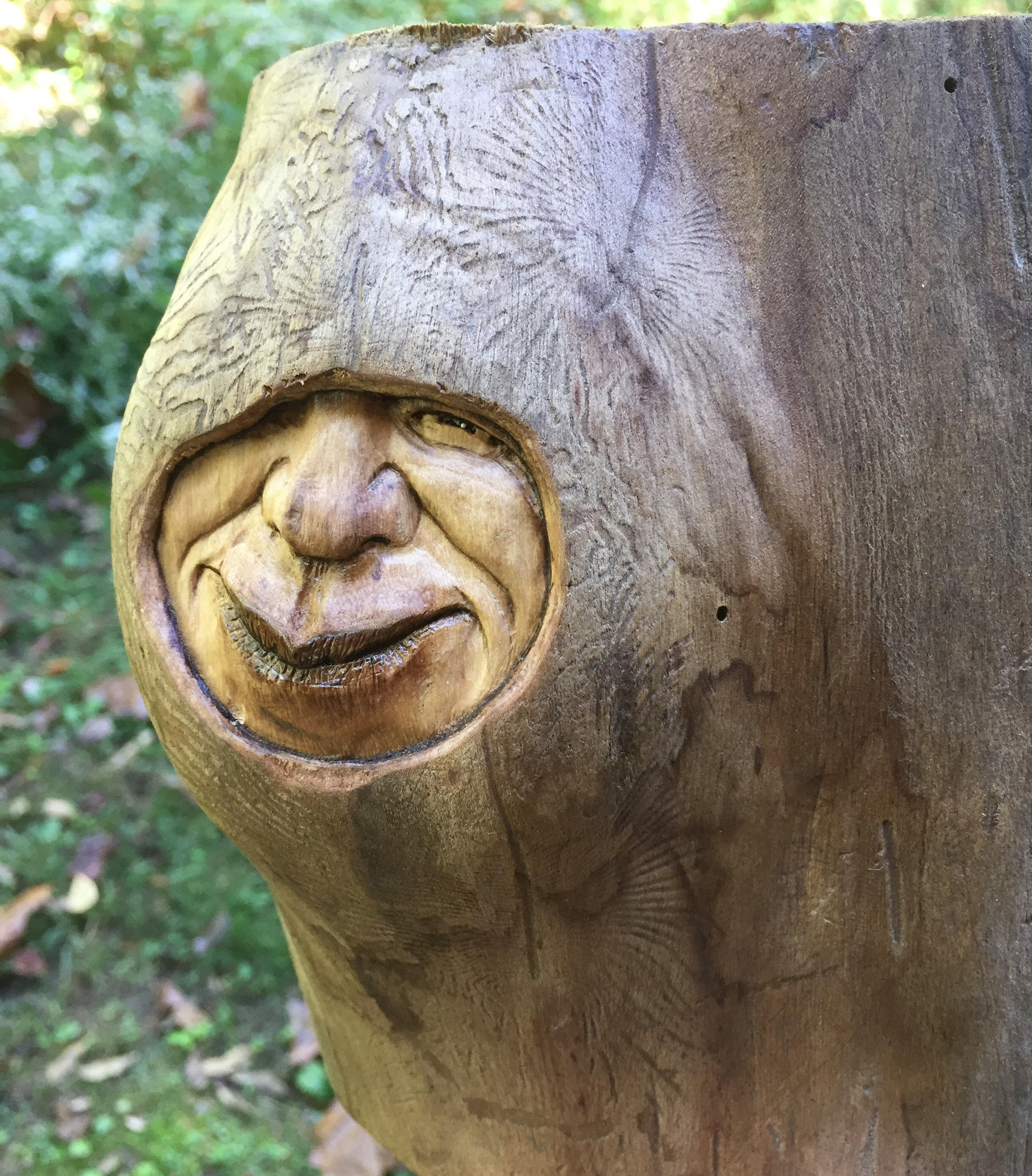 Wood Spirit, Wood Carving, Wall Art Decor, by Josh Carte, Perfect Wood