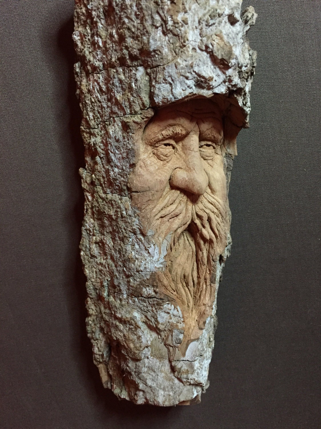 Wood Spirit, Wood Carving, Perfect Wood Gift, Original Art by Josh