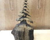 Regalo de madera, talla en madera, escultura, árbol tallado mano, motosierra de la talla de un árbol de pino, hecha en Ohio, por carta de Josh, Arte Original de madera