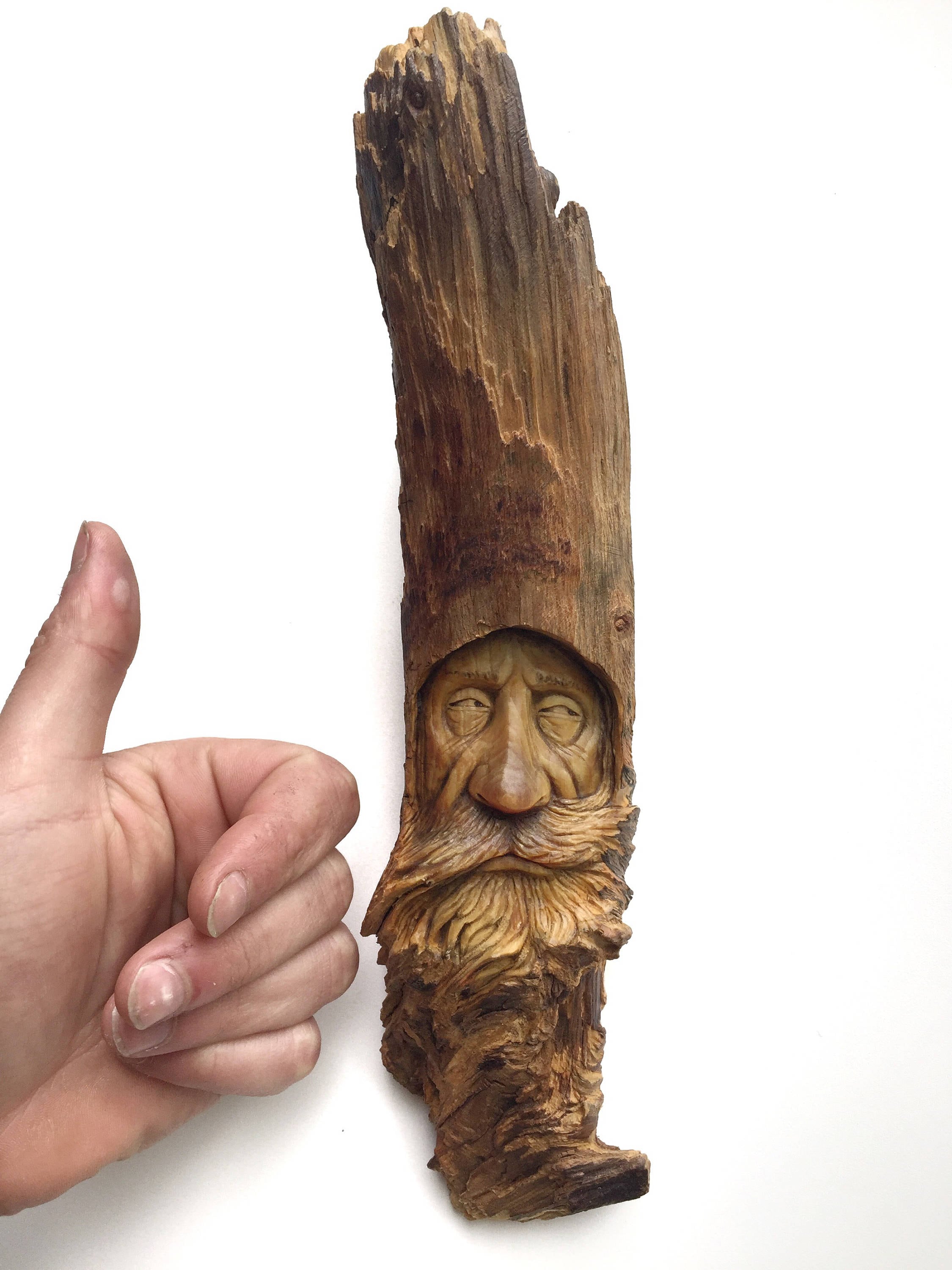 Wood carving, Wood Spirit, Wall Art Decor, Handmade Woodworking, Hand