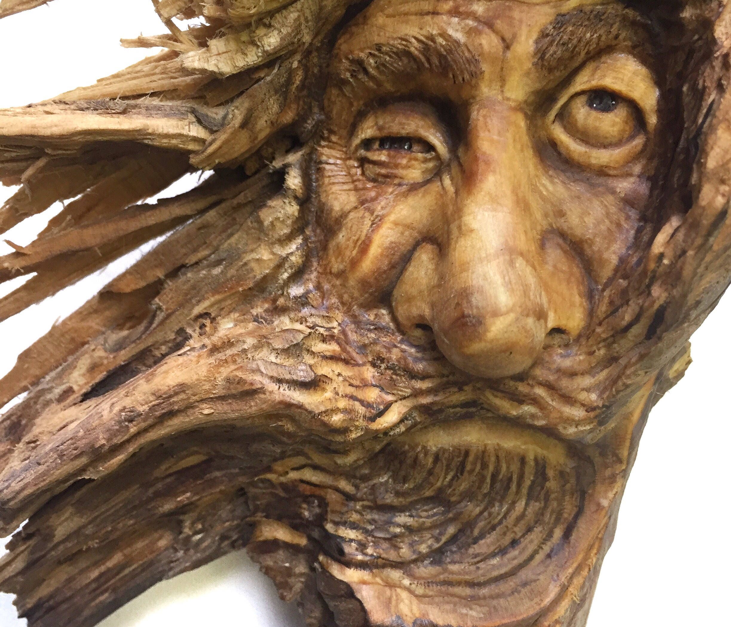 Wood Spirit, Wood Carving, Bed Head, Wall Art Decor, Handmade