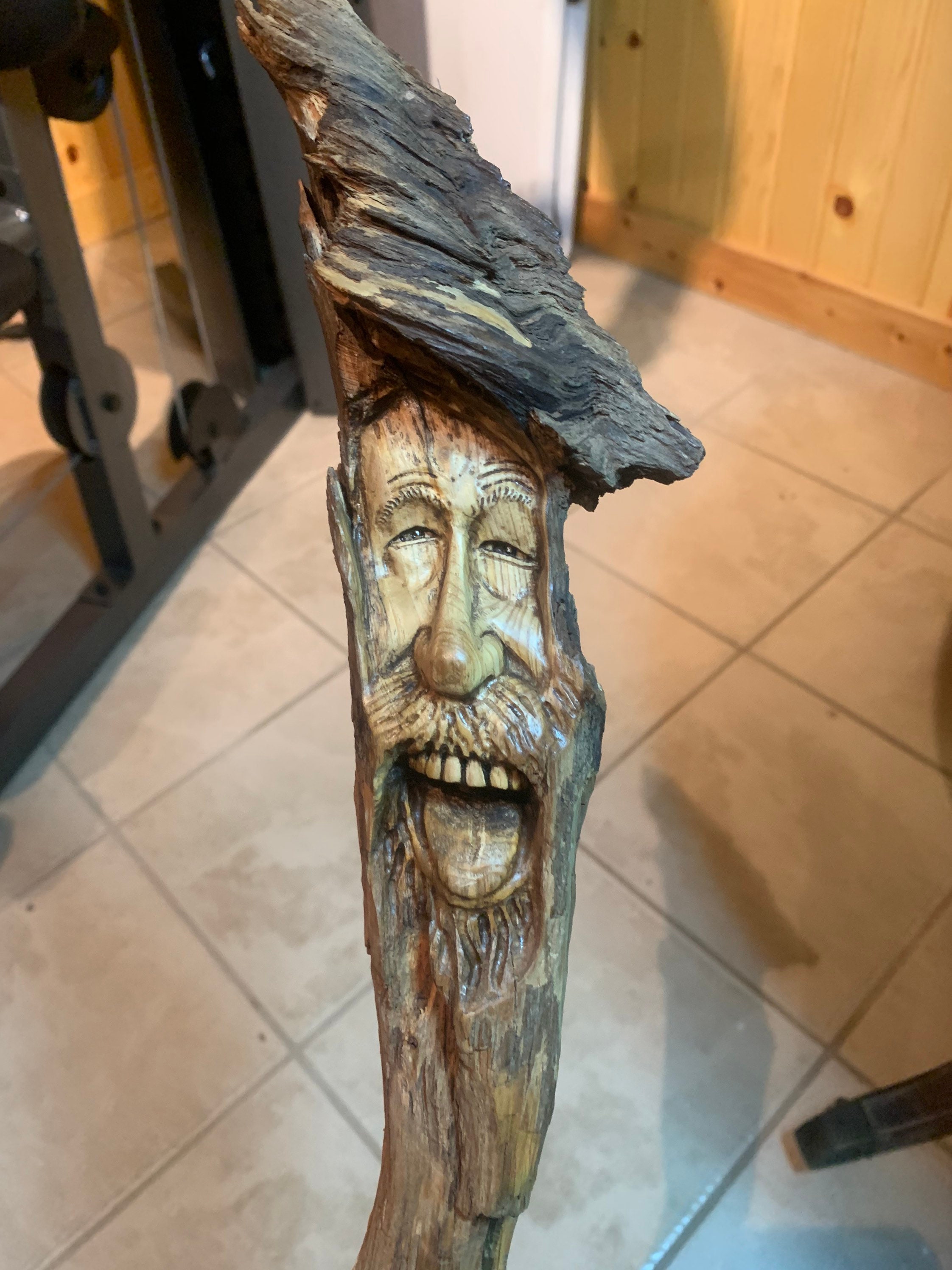 Wood Carving, Wood Wall Art, Wood Spirit Carving, Hand Carved Wood Art