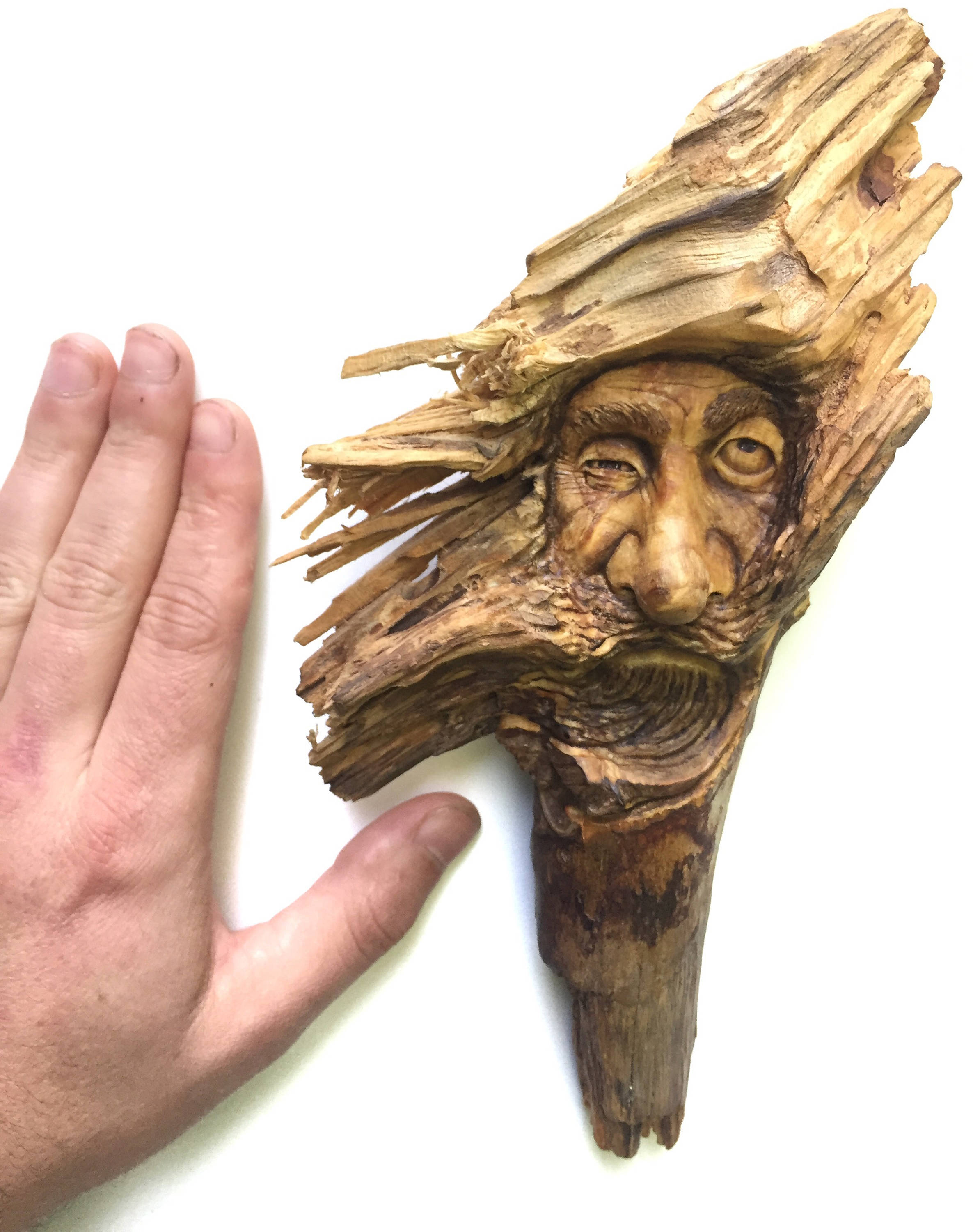 Wood Spirit, Wood Carving, Bed Head, Wall Art Decor, Handmade