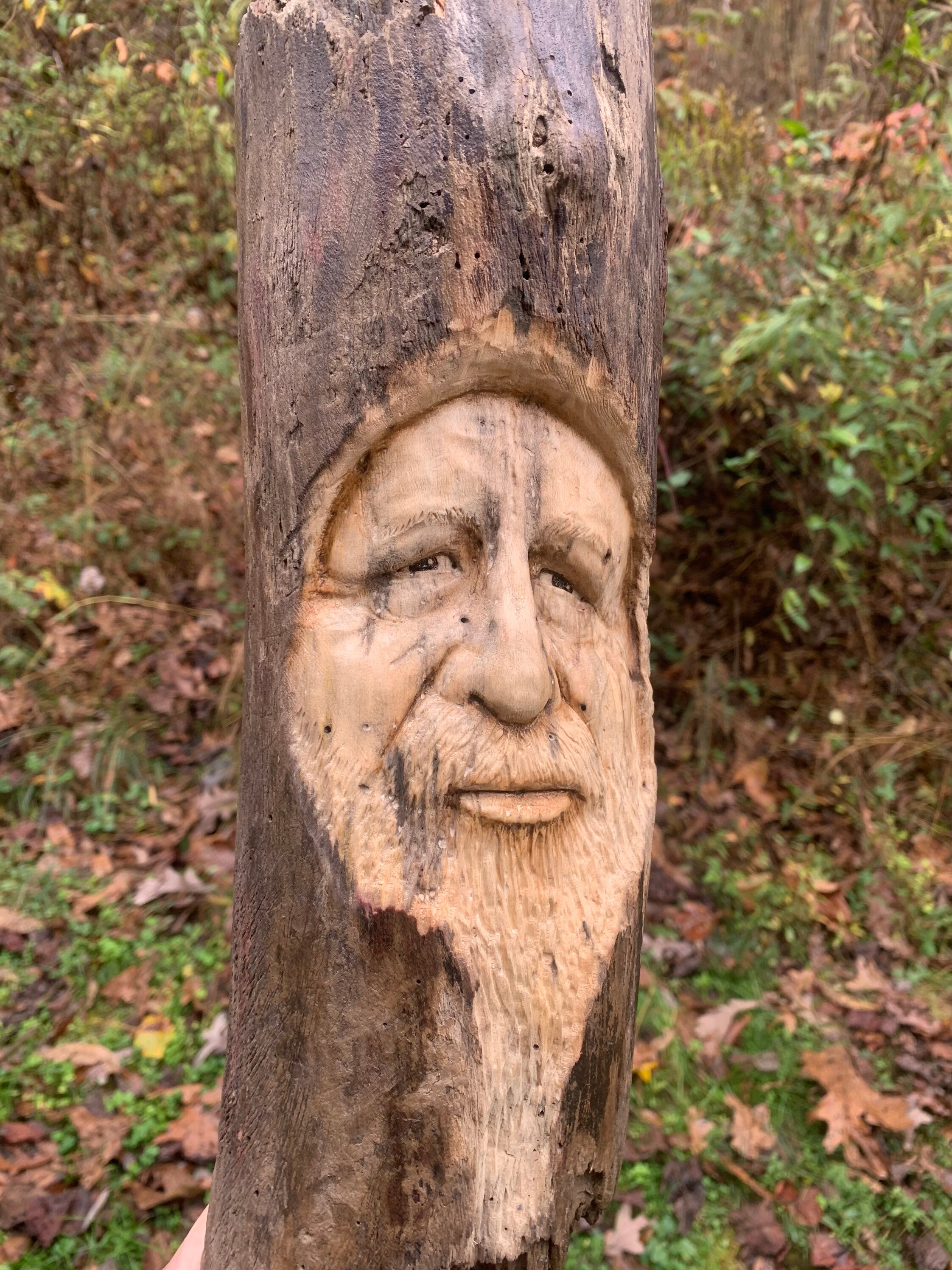 Driftwood Carving, Wood Carving, Wood Spirit Carving, Driftwood Art, Wood Wall Art, Hand Carved