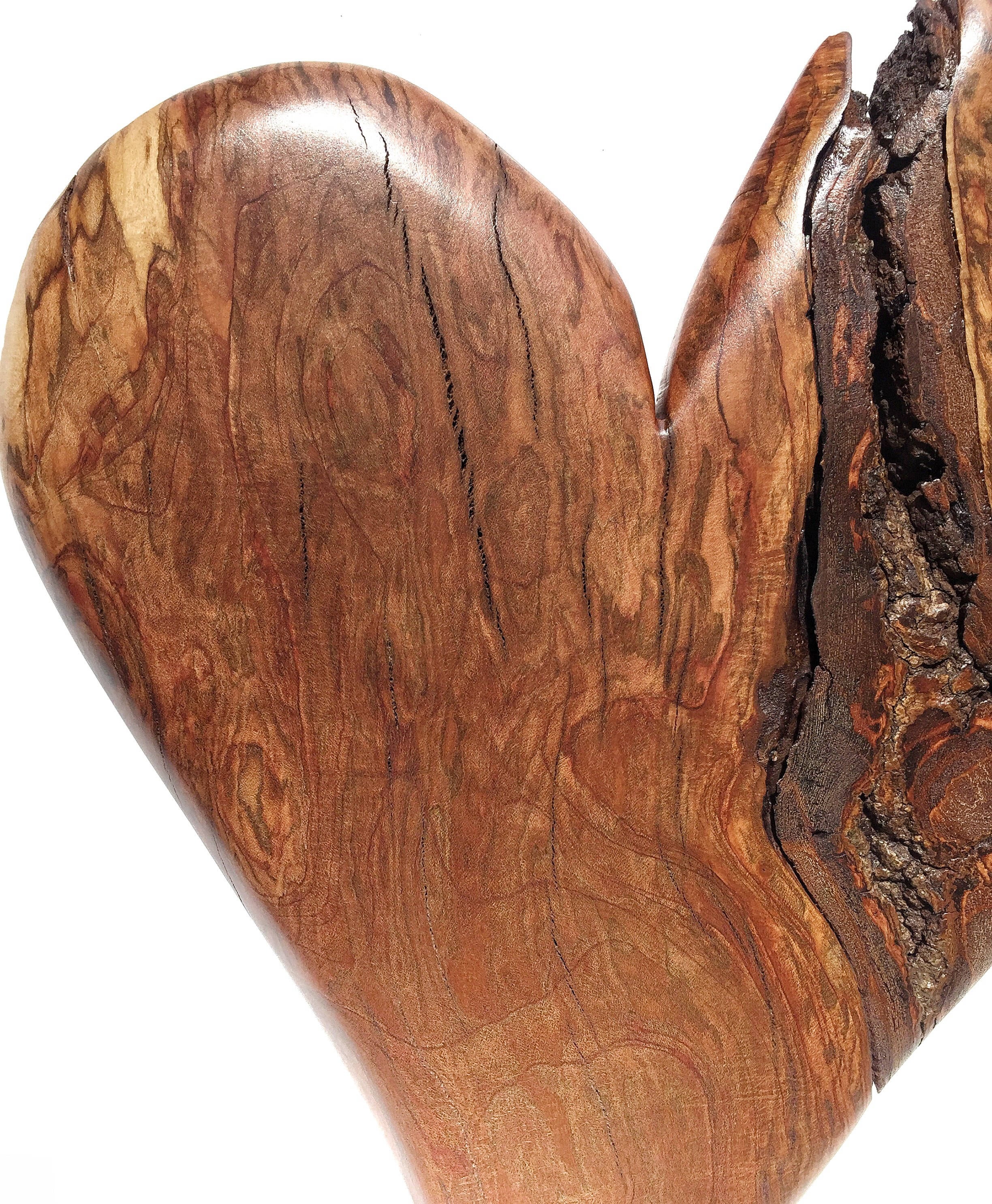 Personalized Heart Wood Carving, 5th Anniversary Wood Gift, Handmade