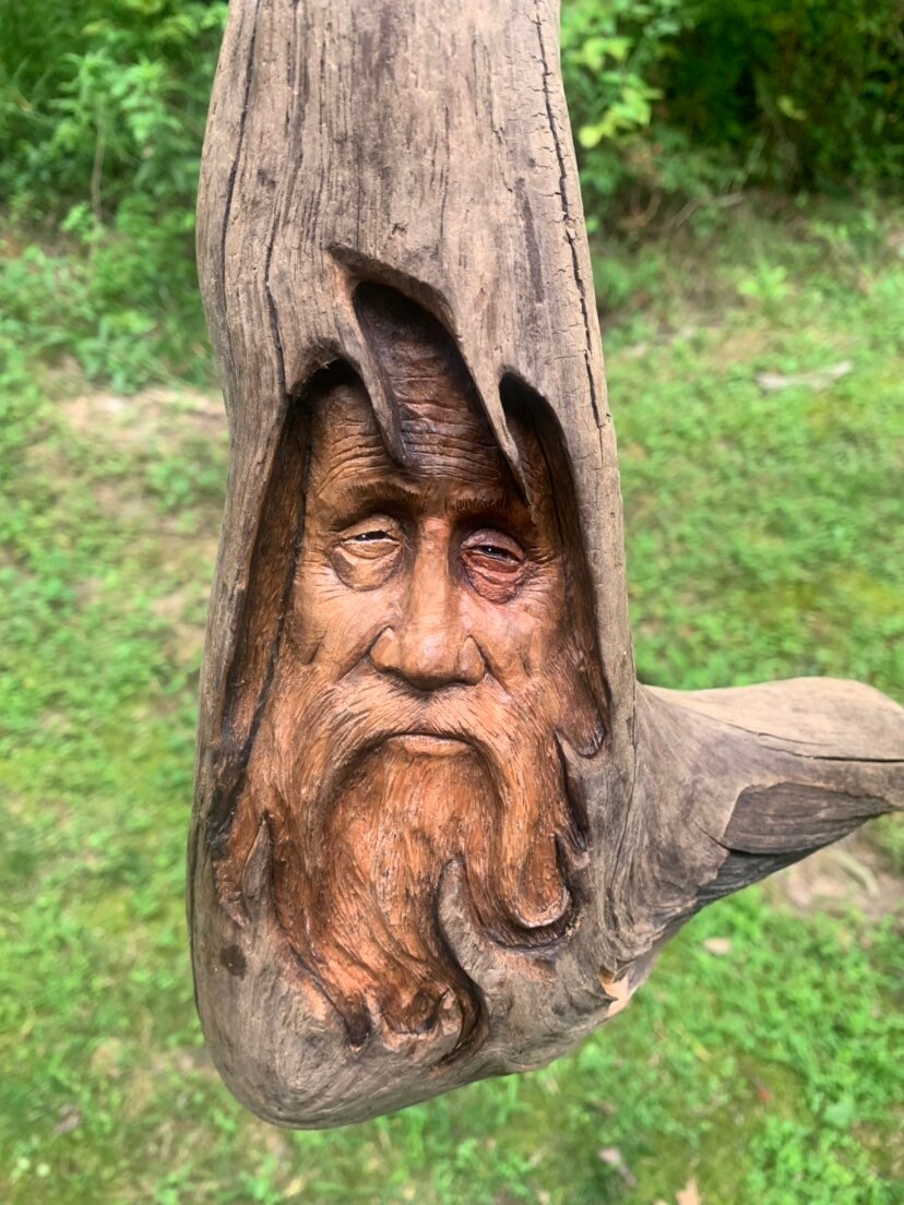 Wood Carving, Wood Spirit Carving, Driftwood Carving