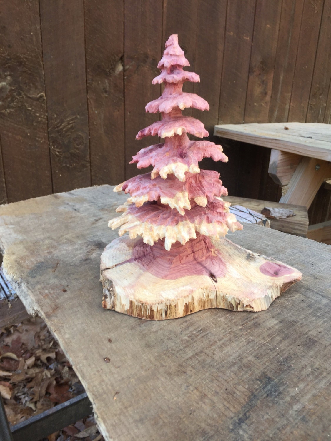 Tree Wood Carving, Wood Art, Handmade Sculpture by Josh Carte, Perfect