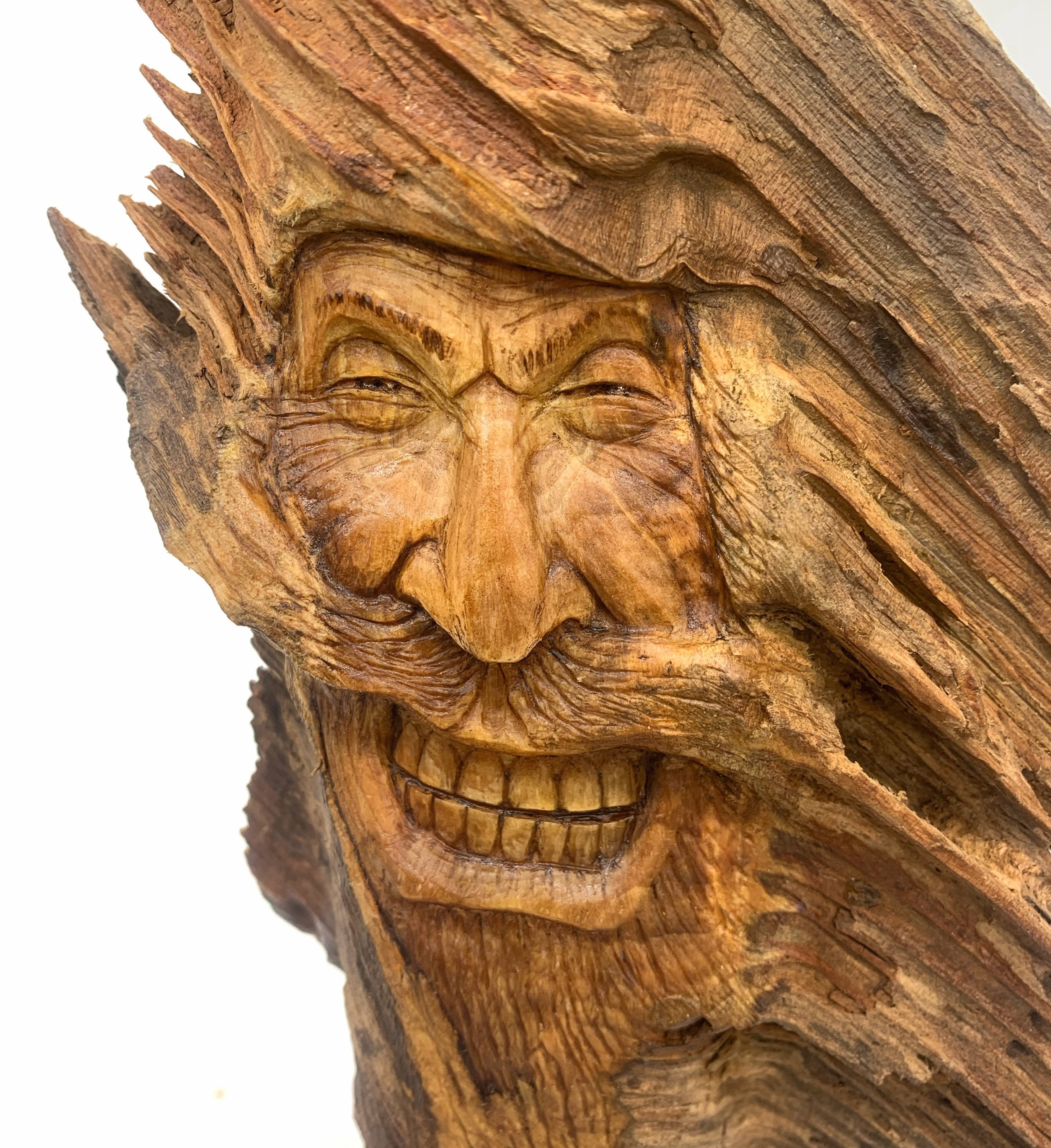 Wood Carving, Wood Spirit Carving, Wood Wall Art, Wizard Art, by Josh  Carte, Handmade Woodworking, Made in Ohio, Carving of a Face, Unique