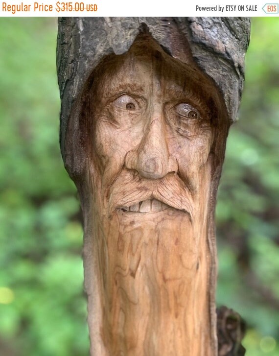 15 off Sale until 10/1 Driftwood Carving, Wood Carving, Walnut, Hand
