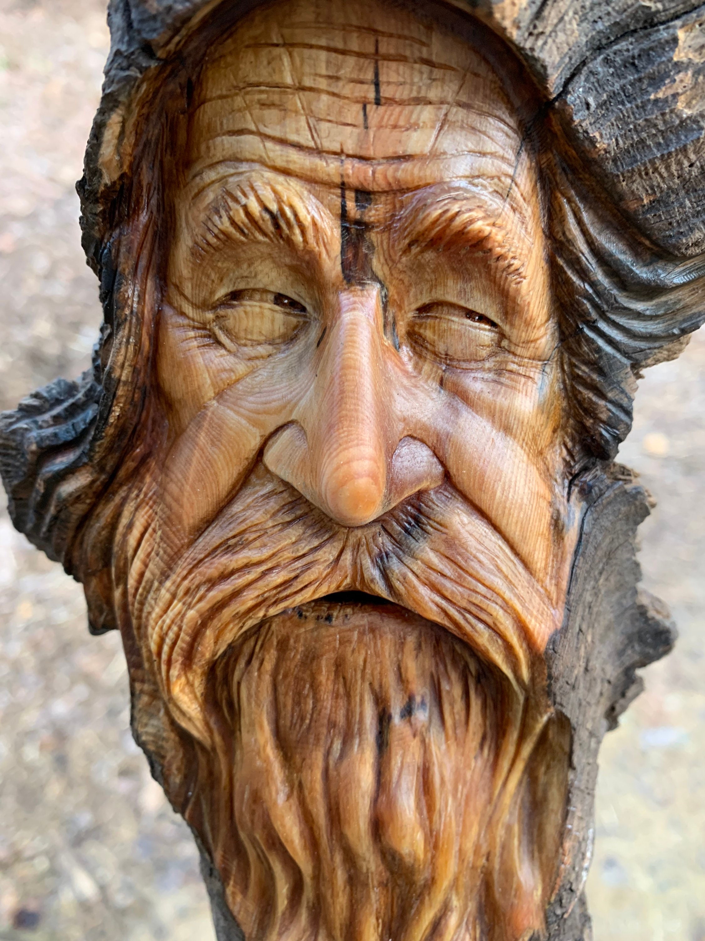 Wood Carving, Wood Spirit Carving, Hand Carved Wood Art, Wood Wall Art