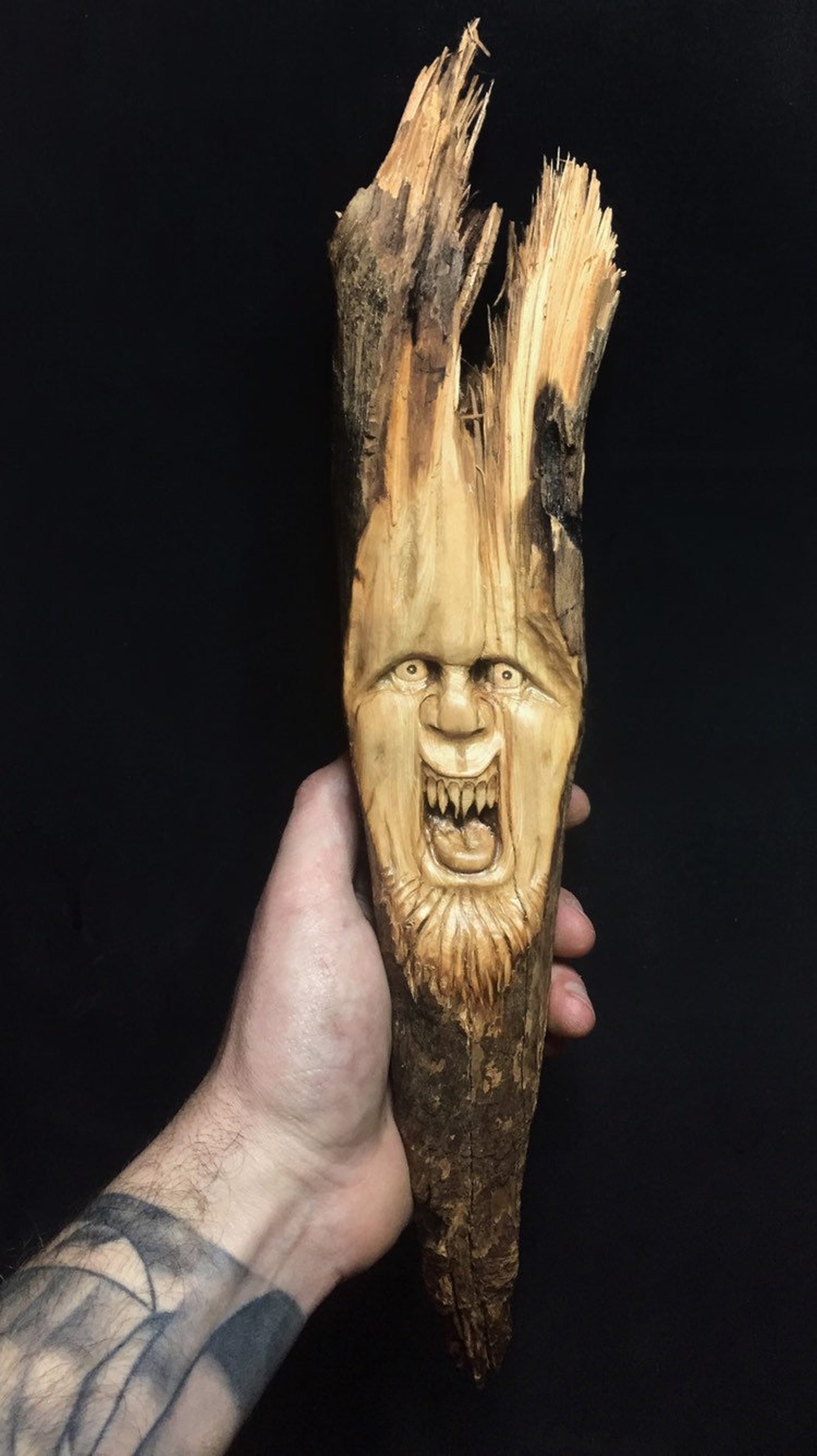 Wood Carving Chainsaw Carving Made in Ohio Wood Spirit Etsy Canada