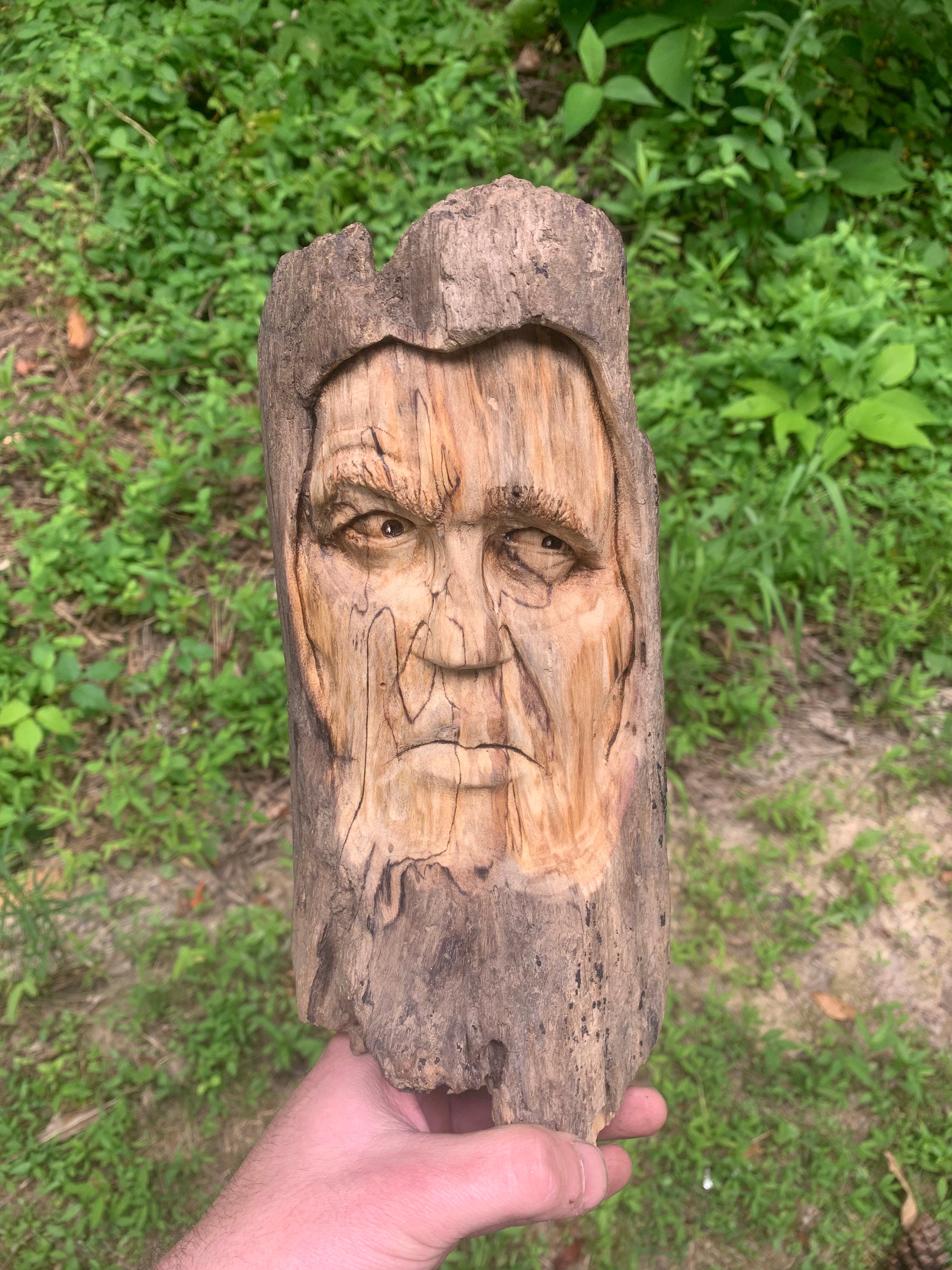 Driftwood Carving, Wood Wall Art, Hand Carved Wood Art, Driftwood Art