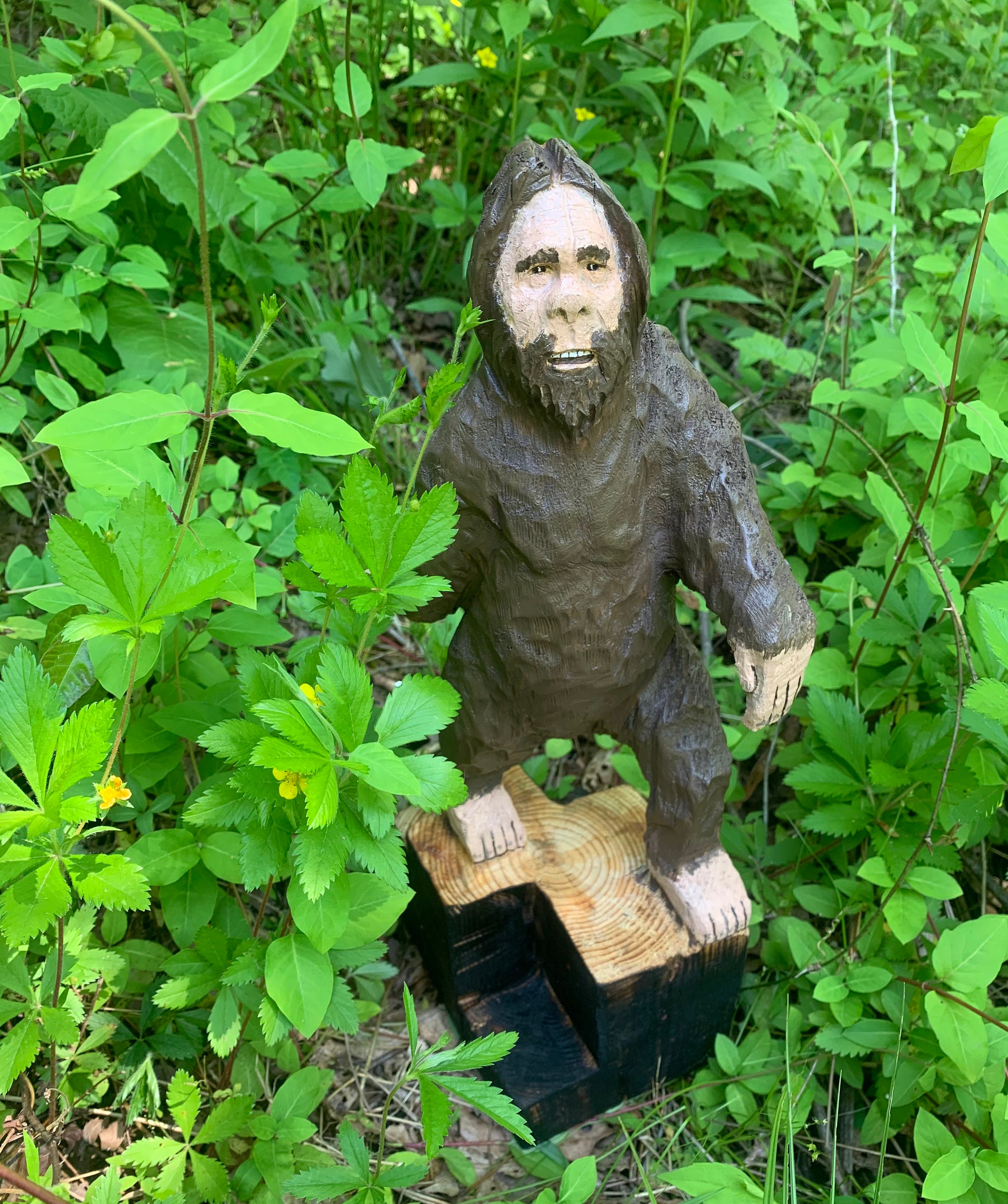 Wooden Yeti Figurine