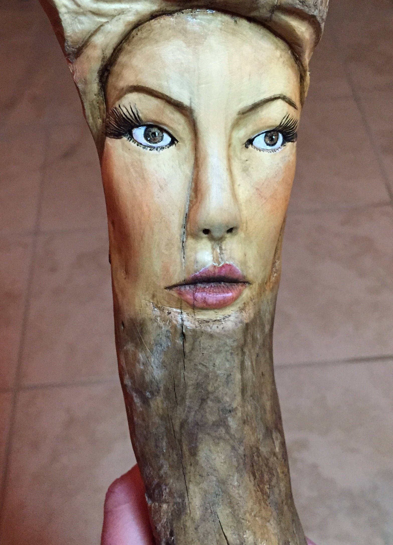 SALE, Wood Carving, Female Wood Spirit, Driftwood, Gift for Her, Handmade Woodworking, Wall Art