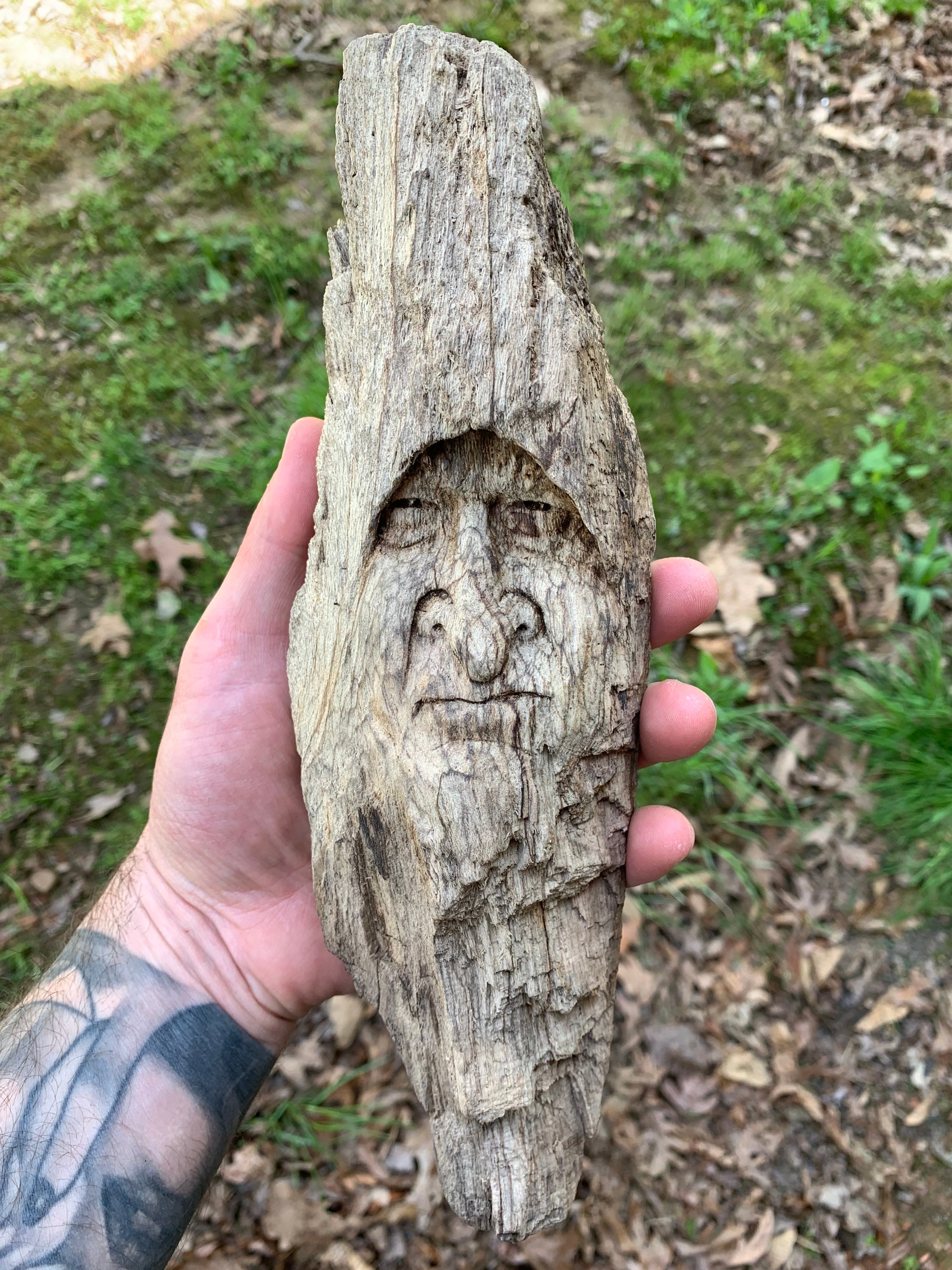 Driftwood Carving Wood Wall Decor Hand Carved Wood Art Driftwood Art