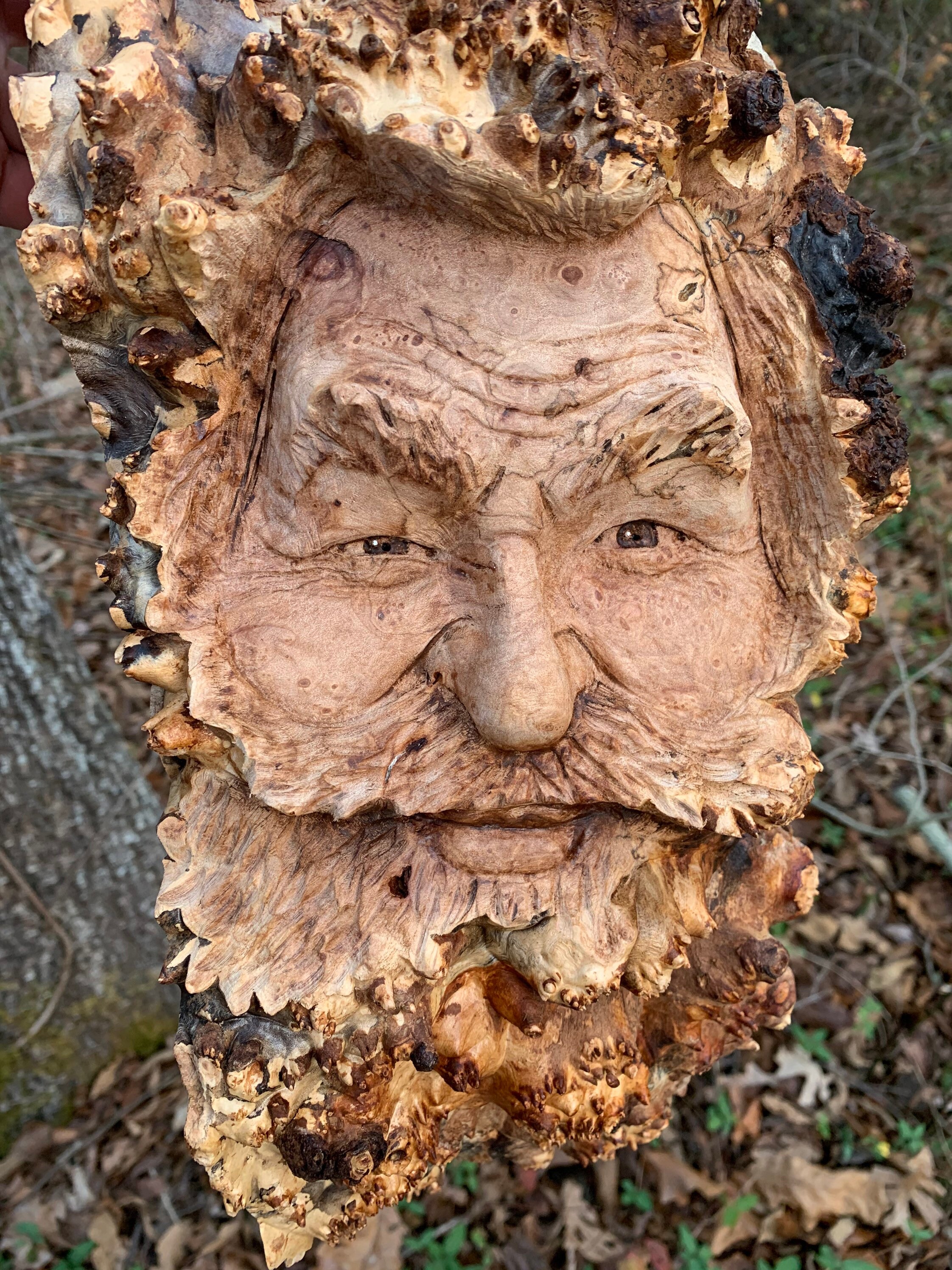 Wood Carving, Wood Spirit Carving, Hand Carved Wood Art, by Josh Carte