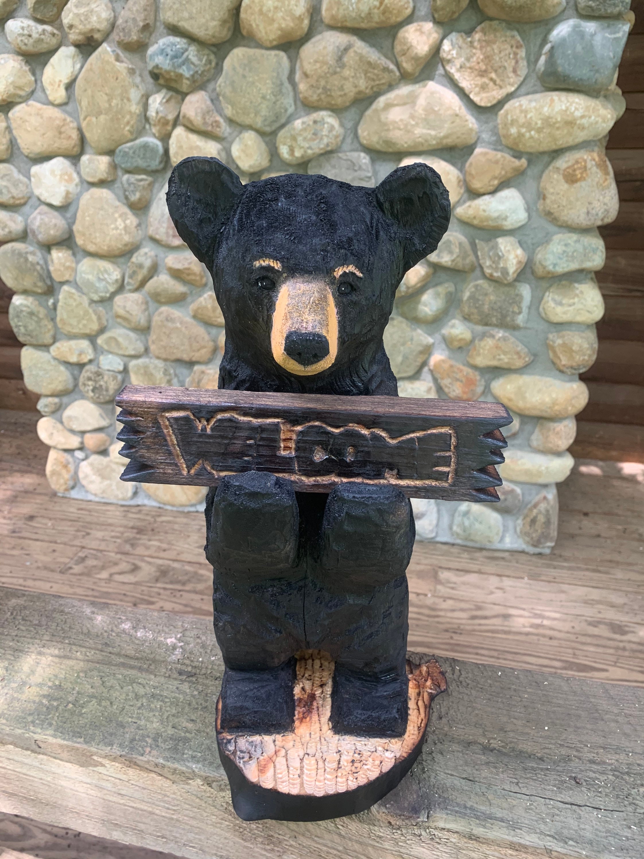 Bear Chainsaw Carving, Bear, Bear Wood Carving, Black Bear