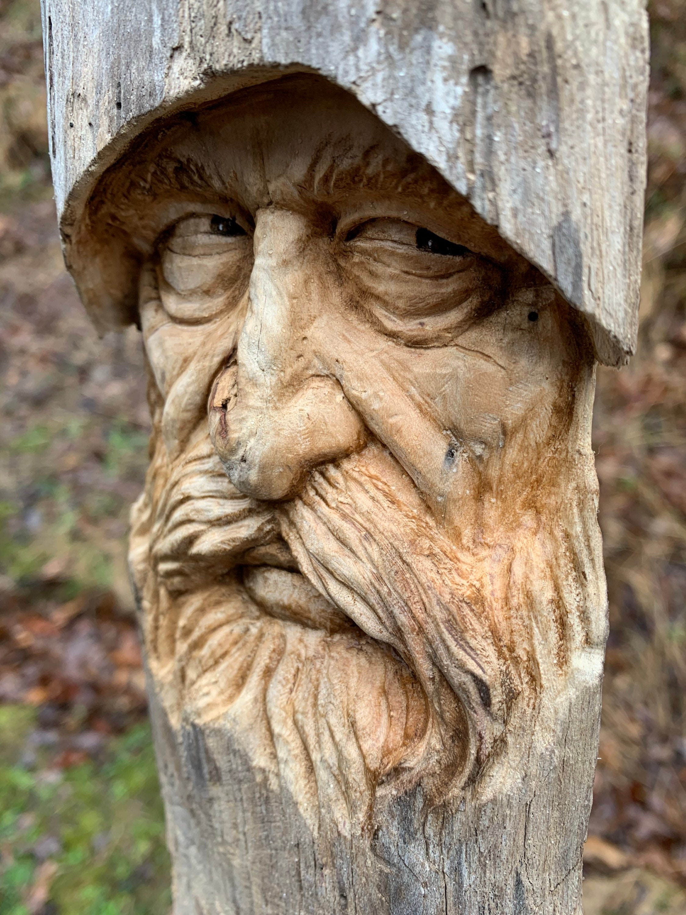 RESERVED for Kaitlin, Driftwood Carving Wood Carving Wood Wall Hand Carved  Wood Art Carving of a Face Driftwood Art Wood Gift for Him Unique