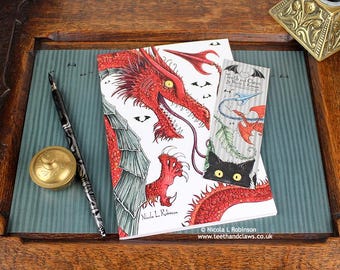 Red Dragon Notebook | Illustrated Welsh Dragon Journal | UK Made