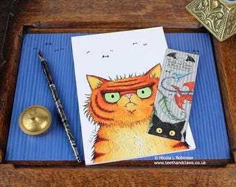 Ginger Persian Notebook | Orange Cat Journal | Cat Lover Gift | UK Made
