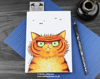 British Shorthair Cat Notebook, A5 Journal, Lined, Cat Notebook, Cat Lover Notebook, Cat Stationery, Blue Shorthair Cat, Grey Cat Gift