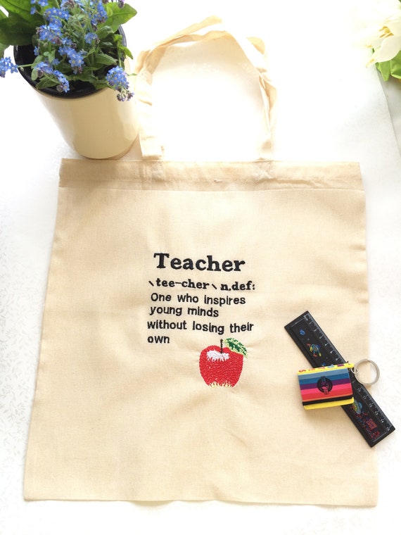 SMALL TOTE BAGgift centerpiece with schoolembroidery