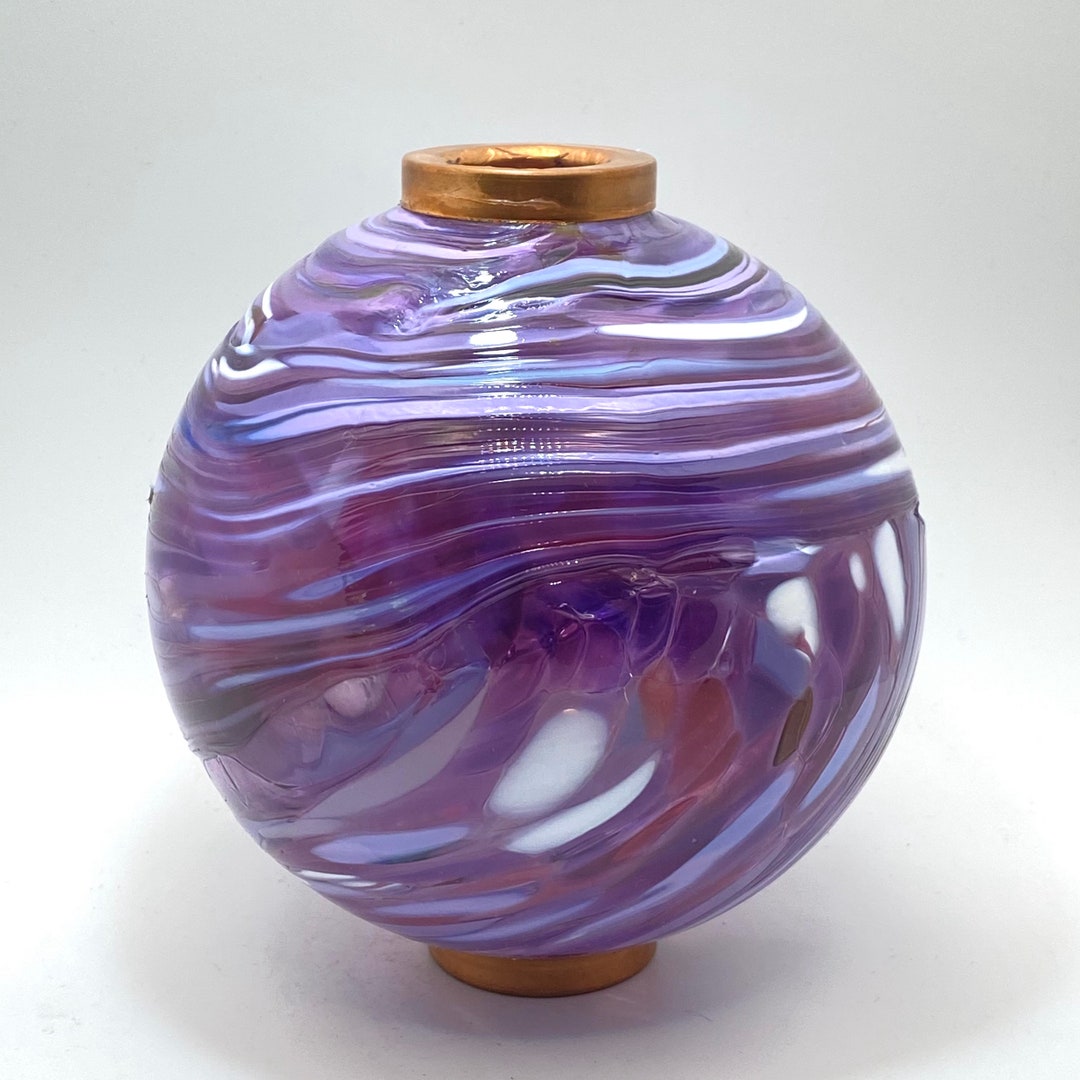 Lightening Glass Rod Ball, Weathervane Glass Ball Purple Swirl , 3 /4 Inch Opening PUR22A Etsy