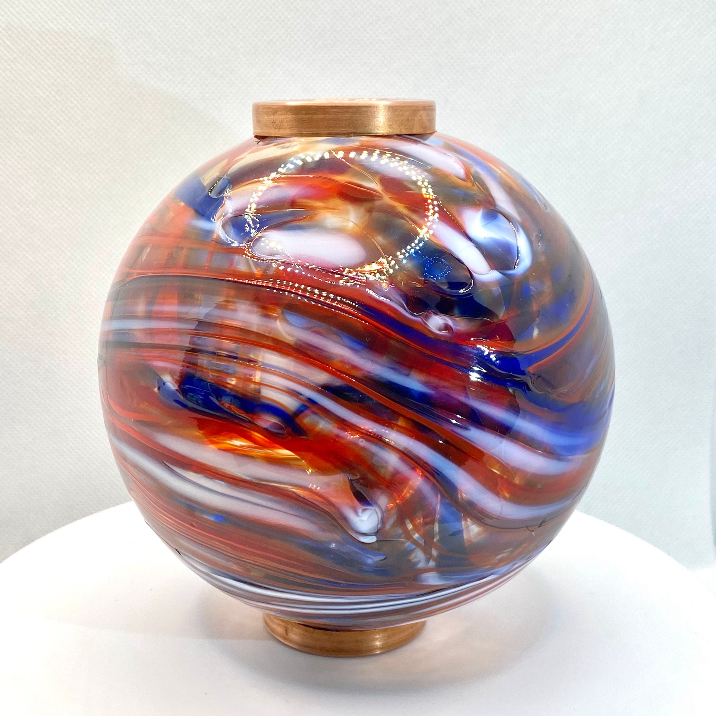 Hand Blown New Lightning Rod Glass Ball Weathervane Ball Red Etsy