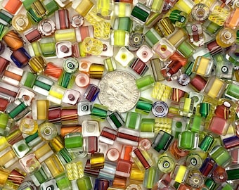 Lot of 38 Assorted ART GLASS BEADS Cane Furnace Blown Glass~38 Beads #2 Mix Lot of 38 Assorted ART GLASS BEADS Cane Furnace Blown Glass~38 Beads #2 Mix