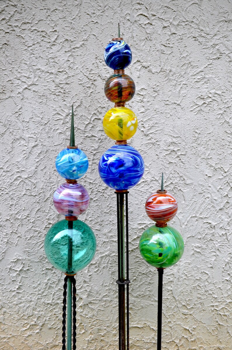 Hand Blown New Lightning Rod Glass Ball Weathervane Ball Etsy
