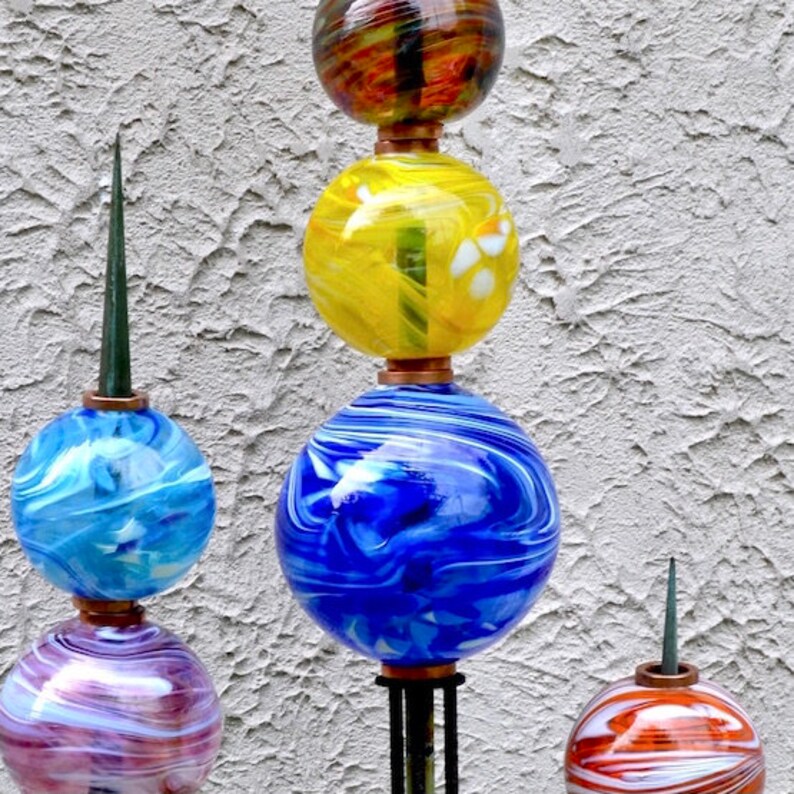 Hand Blown New Lightning Rod Glass Ball Weathervane Ball Etsy
