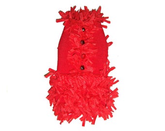 Chic Couture Red Knitted Dog Dress, Small/Dog Sweater-Dress