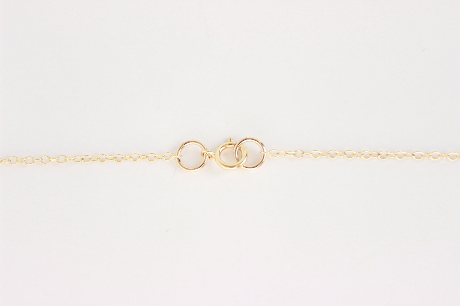 14k Gold Filled Mini Charm Necklace Half Circle Necklace Etsy