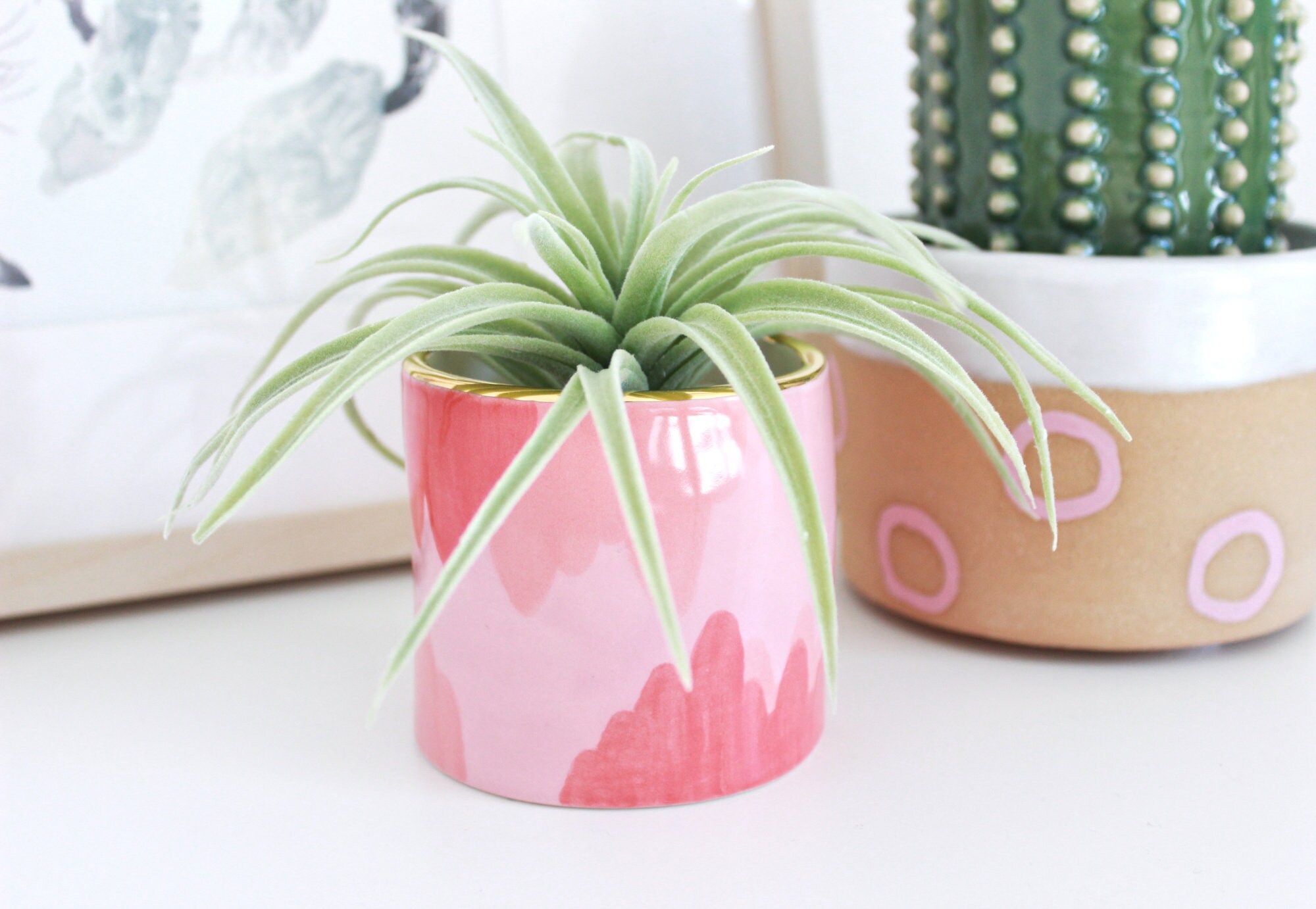 Modern Indoor Plant Pot Ceramic Mini Planter Small Ceramic Etsy