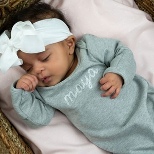 Newborn Girl Coming Home Outfit, Baby Girl Embroidered Outfit, Baby Shower Gift, Newborn Girl Romper,